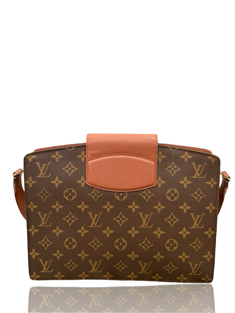 Louis Vuitton Monogram Crossbody Bag Brown Leather Trim Monogram Courcelles - Picture 4 of 17